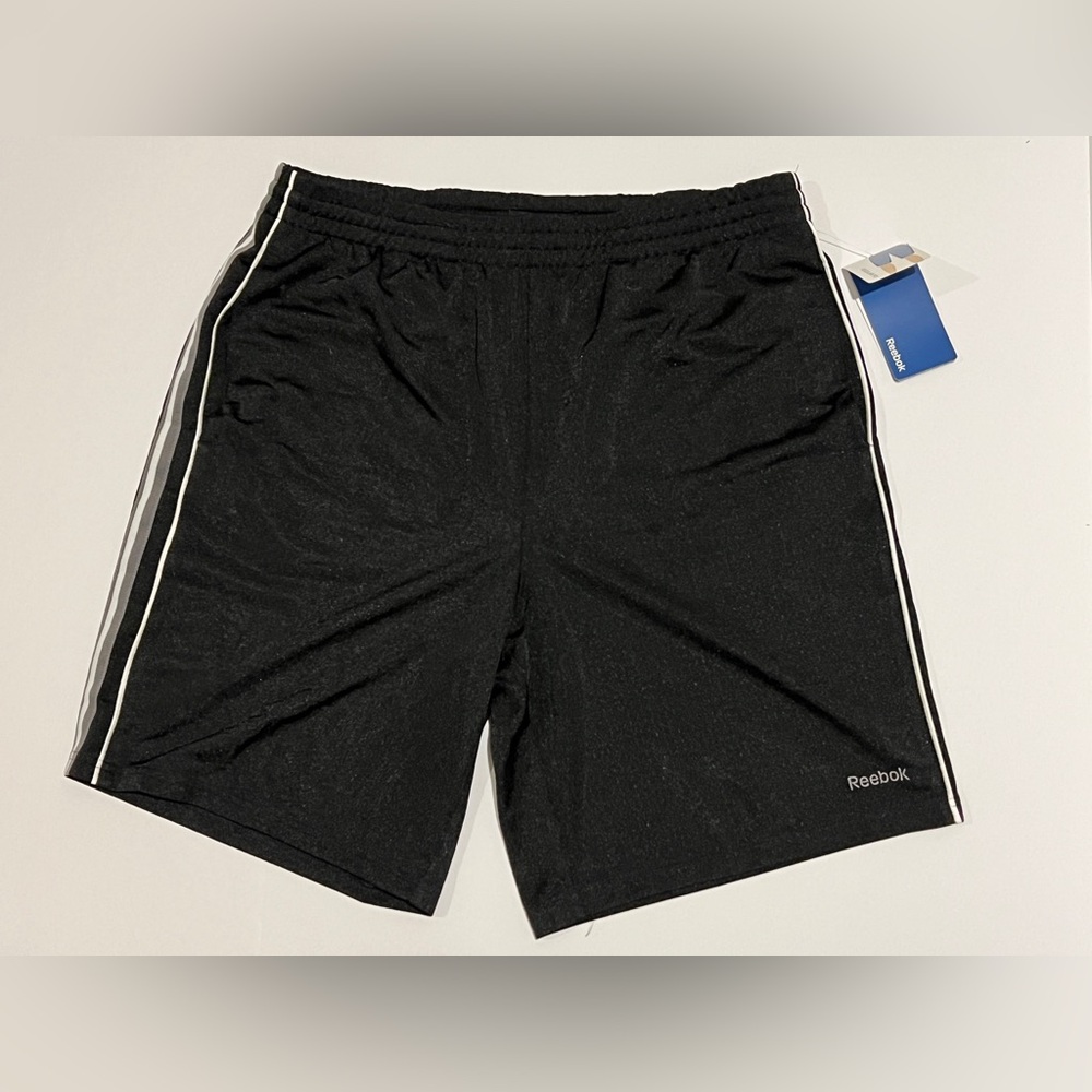 Reebok Athletic Shorts Men’s Large Trapis NEW NWT Black Basketball